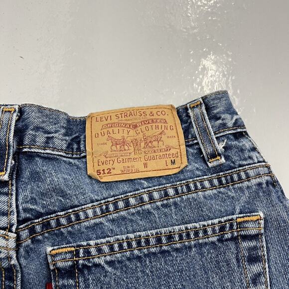 Vintage 90s Levi's 512 Blue Slim Fit Jeans 29x29 - Picture 3 of 4